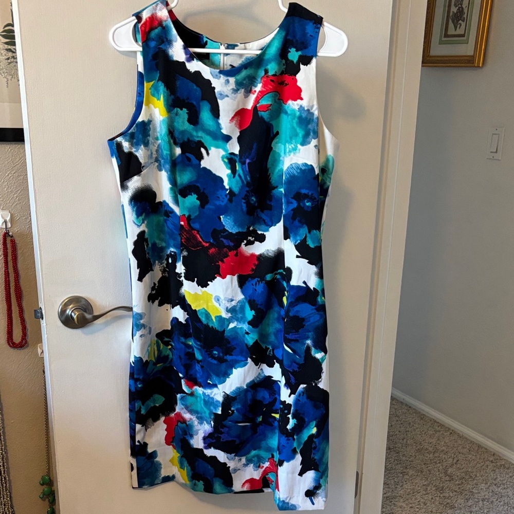 Clear out!! Mario Serrani Colorful Abstract Mini Dress